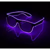 Очки светодиодные  прозрачные El Neon ray purple неоновые