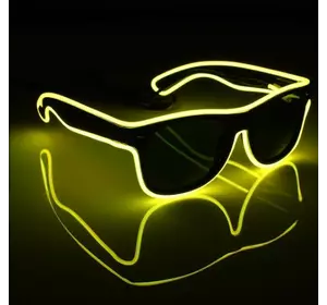 Очки светодиодные  солнцезащитные El Neon ray yellow неоновые