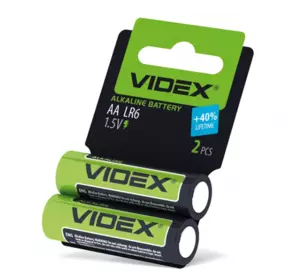 Батарейка Alkaline Videx LR6/AA 2шт